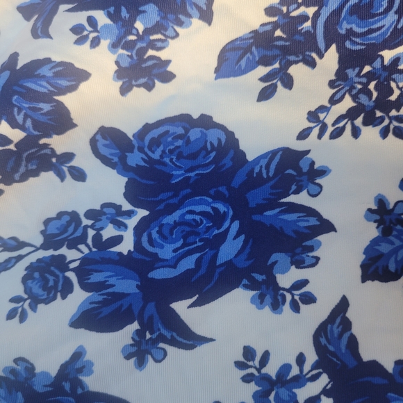 CREMIEUX BLUE AND WHITE FLORAL TANKINI AND BOTTOM SIZE M AND L NWOT - Picture 6 of 6
